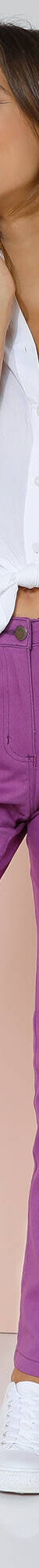 Pantalon fuselé couleur (violet) Pantalon fuselé couleur (violet)